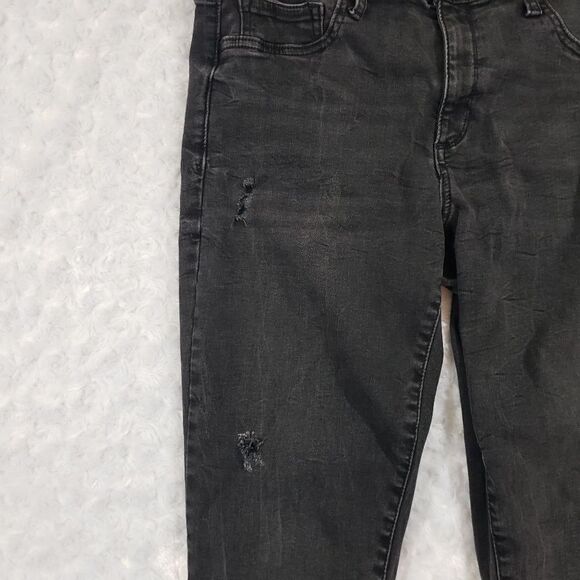 Gap inner cozy leggings destructed black size 14 32R skinny jeans - Picture 2 of 10